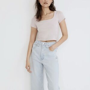 Madewell Small Westville pale lilac Crop Tee